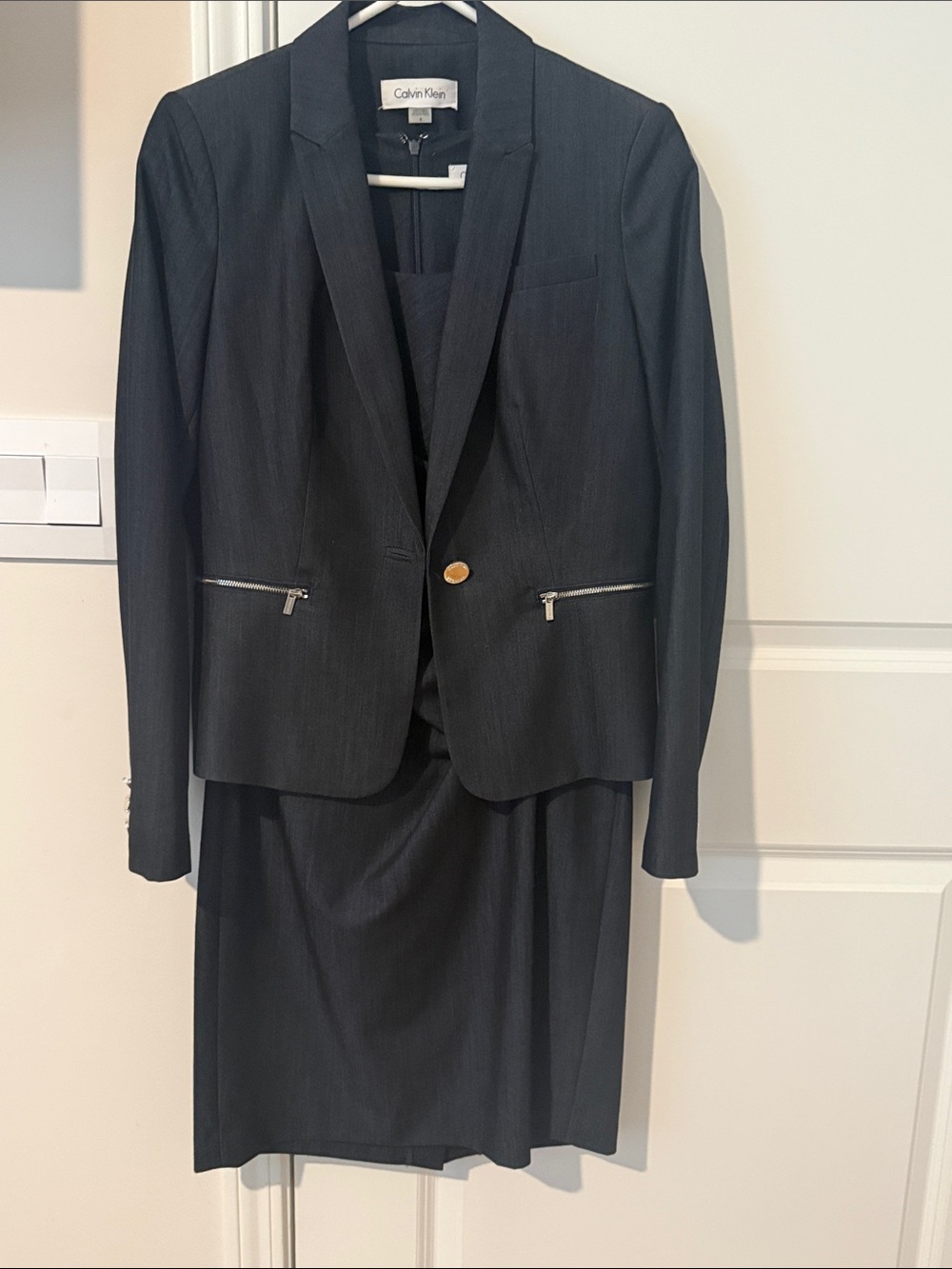 Calvin Klein Women's Dress Suit with Zipper Pockets